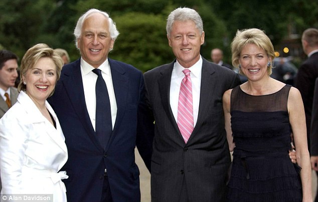 Hillary, Sir Evelyn , Bill, and Sir Evelyn's REAL SPOUSE