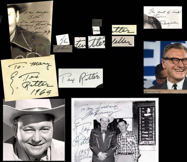Tex RItter and Nelson Rockefeller signatures