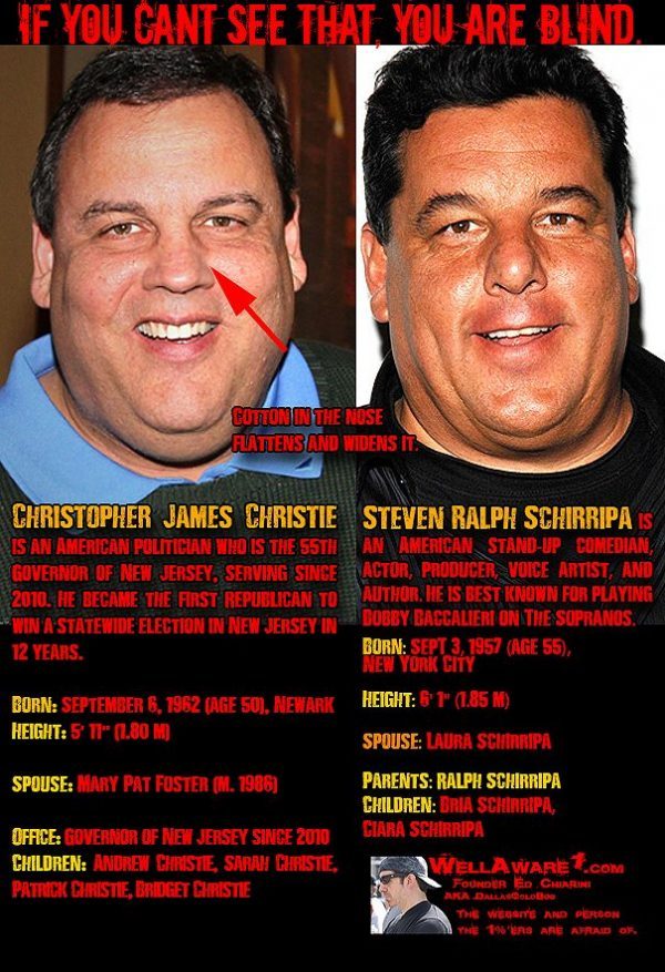 Gov. Chris Christie from New Jersey is the actor that played in the New Jersey soprano TV series, Steven Ralph Schirripa