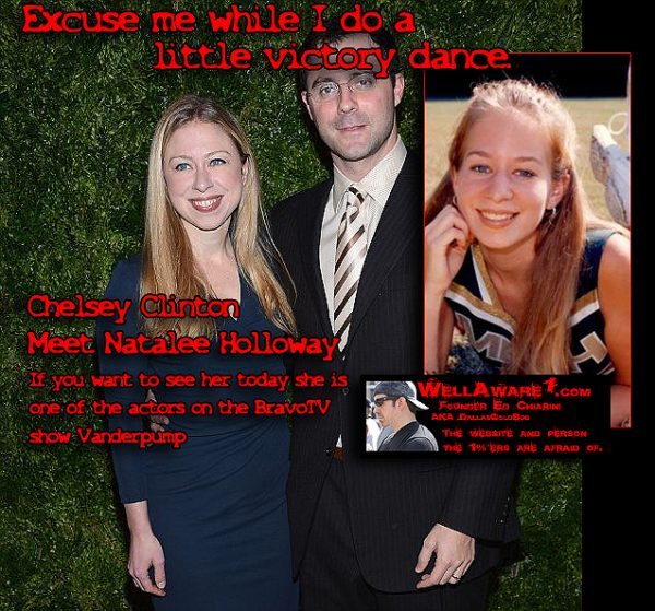 Natalie Holloway is played by Chelsea Clinton