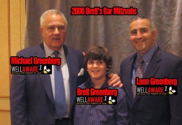 Michael Greenberg, Brett Greenberg, and his father Leon Greenberg