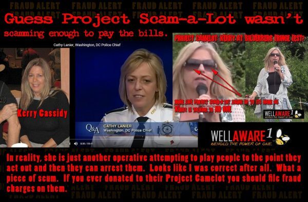 Karry Cassidy, founder of Project Camelot also plays the role of the Washington DC police Chief Cathy Lanier