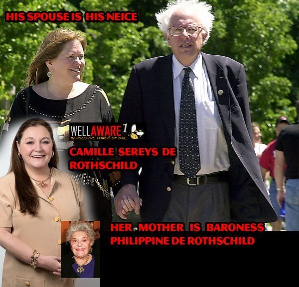 Bernie Sanders a.k.a. Evelyn D Rothschild is using his niece as his spouse, Camilla Sereys De Rothschild, and is also the character known as Jennifer Disney and can be seen in the Sandy Hook shooting as plain.  The role of an aunt of one of the victims